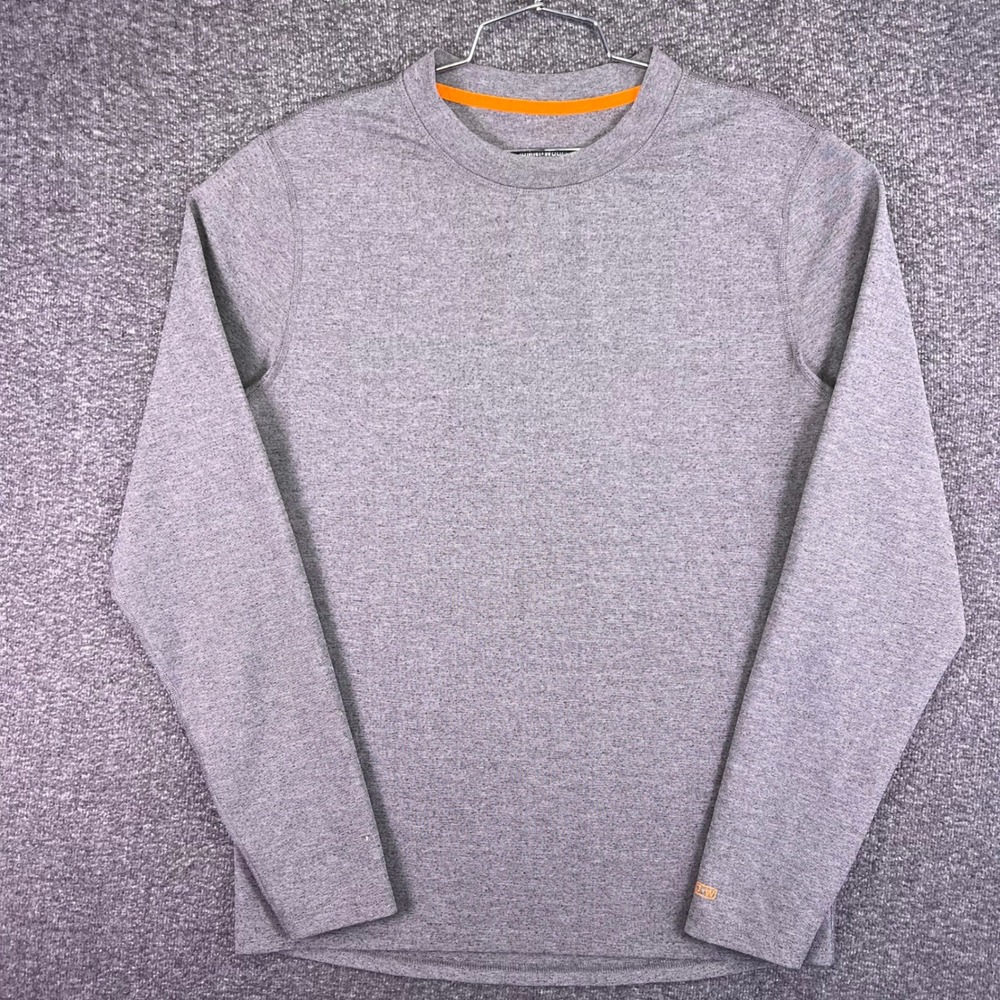 Omni Wool Base Layer Top Mens L Gray Heathered Outdoor Hiking Performance Shirt